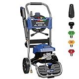Westinghouse WPX2300e Electric Pressure Washer, 2300 Max PSI and 1.76 Max GPM, Induction Motor, Onboard Soap Tank, Spray Gun and Wand, 5 Nozzle Set, for Cars/Fences/Driveways/Homes/Patios/Furniture