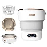 Portable Washing Machine,15L Collapsible Mini Washer with 3 Cleaning Modes Drain Basket Small Foldable Laundry Machine for Travel Camping Dorms RVs Apartments Baby Clothes Underwear Socks Delicates