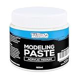 U.S. Art Supply Acrylic Modeling Paste - 16.9oz (500ml) Lightweight, Flexible, Mixable, Sandable, and Archival-Safe