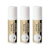Dionis Goat Milk Skincare Vanilla Bean Holiday Lip Balm Gift Set - Beeswax, Shea Butter & Coconut Oil Lip Care Products Made in The USA - Cruelty Free Lip Moisturizer for Chapped Lips, 0.28oz 3 Pack
