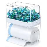 Trash Bag Dispenser & Dishwasher Pod Holder, 3-in-1 Trash Bag Holder Laundry Pods Container with Moisture-Proof Lid, Acrylic Garbage Bag Dispenser for Under Sink Organizer Laundry Room Organization