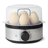 Amazon Basics Electric Egg Cooker for Hard-Boiled Eggs, 7-Egg Capacity, BPA Free, Black