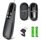 Presentation Clicker with Case, Wireless Presenter Remote & Red Laser