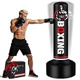 Heavy Punching Bag for Adults Teens, 70" Freestanding Punching Bag with Stand Kickboxing Bags, Women Men Heavy Boxing Bag for Beginners Training MMA Karate Muay Thai Fitness