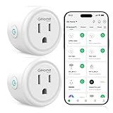 GHome Smart Plug, WiFi Smart Plugs Compatible with Alexa and Google Home, Smart Outlet Timer with APP Remote Control, 2.4GHz Wi-Fi Only, No Hub Required, ETL FCC Listed, White