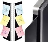 XyviLokit Monitor Memo Board for Slim Monitor, Monitor Sticky Note Holder for No Edge Monitors, Computer Side Board memo, 2 Pack Black Monitor Side Panel for Home Office Decor.
