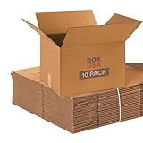 BOX USA Moving Boxes Medium 18"L x 14"W x 12"H 10-Pack | Corrugated Cardboard Box for Shipping, Mailing, Packing, Packaging and Storage 18x14x12