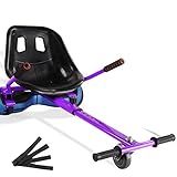 Hoverboard Seat Attachment 265lbs Capacity, 25"-33.3" Adjustable Length Hover Board Go Kart Accessory w/Comfortable&Sturdy Seat,Go Cart Compatible with 6.5” 8” 10” Hoverboard,Kids Adults