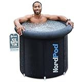 Lifepro NordPod Recovery Ice Tub – Portable Cold Plunge Tub for Athletes, Ice Bath for Recovery & Therapy – Outdoor/Indoor Use, All-Weather Lid, XL Size – Holds Up to 102 Gallons