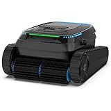 BOTLUXE Robotic Pool Vacuum PC10, Cordless Pool Cleaner Robot for Inground & Above Ground Pools, Smart Navigation, 5000GPH Suction Power for Cleaning Floor, Wall & Waterline, Self-Parking, Black