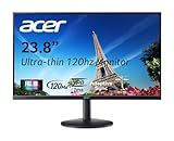 acer SB243Y G0bi 23.8" IPS Full HD (1920 x 1080) Ultra-Thin Zero-Frame Gaming Office Monitor | Adaptive-Sync Support (FreeSync Compatible) | Up to 120Hz Refresh | 1ms (VRB) | Tilt | HDMI & VGA Ports