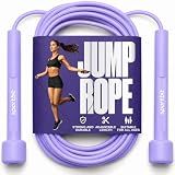 SPORTBIT Adjustable Jump Rope for Fitness and Exercise, Purple