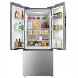 ICEVIVAL 18 Cu.Ft French Door Refrigerator with Freezer Drawer – Frost Free, UL Certified, Side by Side Fridge with Door Ajar Alarm & 3 Smart Modes