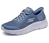 Skechers Women's Go Walk Flex Hands Free Slip-Ins - Grand Entry Sneaker, Blue, 7.5 US