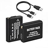 Runpower 2-Pack Rechargeable Batteries for Coast Headlamps, Compatible with FL75, FL75R, FL78, FL90R, FL95R, HX500, RL10R, RL12R, RL15R, and CH1000R, with Charging Cable