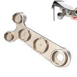 Faucet Aerator Removal Tool, 11-in-1 Metal Aerator Key & Wrench for Recessed/Cache & Flat-Sided Aerators, Fits TT/TJ/JR/STD/TF and M16.5-M28, Kitchen & Bathroom Sink Faucet Tool