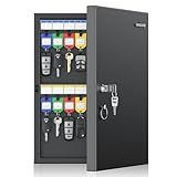 Uniclife 32 Position Key Lock Box, Wall Mount Key Box, Car Key Organizer with Writable Key Racks and Tags, Security Key Cabinet, Car Key Holder Storage Box for Office Hotel & Company