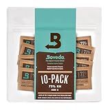 Boveda 72% RH 2-Way Humidity Control – Restores & Maintains Humidity – All in One Solution for Humidification- Patented Technology - Convenient & Versatile - 10 Count Resealable Bag
