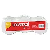 Universal 35720 Adding Machine/Calculator Roll, 16 lb, 1/2" Core, 2-1/4" x 150 ft, White (Pack of 3) (UNV35720)