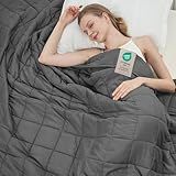 Weighted Blanket for Adults 20lbs, 48"x72", Twin Full Size Cooling Heavy Throw Blanket for 180-220lbs, Microfiber Soft Big Blankets Weighted Comforter, Grey