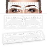 Disposable Eyebrow Ruler Stickers for Microblading & Permanent Makeup – Precision Adhesive Brow Mapping Tool for Tattoo Artists & At-Home Use – Eyebrow Measurement Stencil for Shaping (50Pcs A Type)
