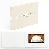 The Motion Books (I LOVE YOU) | Luxury Linen Bound Video Book | Stamped text | Up to 3 hours of video, 7” IPS Display, 4GB of memory & Rechargeable Battery