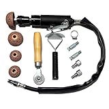 JAVENYIMAN Car Air Tire Repair Polish Patch Tools Set, Include 2500rpm Low Speed Air Tire Buffer Tire Inner Liner Scrapper Patch Roller Tungsten Steel Buffing Wheel Head 40mm 55mm