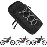 Marsrut Phone Bag for Ebike, Pouch Fits for Surron Light Bee/Talaria/X160/X260/E Ride Pro/Surron Ultra Bee EDirt Bike, Motorcycle Front Battery Frame Cover Storage Bag for Electric Dirt Bikes (Black)