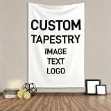 CHENGYANG Custom Tapestry Upload Images Banners and Signs Personalized backdrop customized wall hanging For Bedroom 90" L x 71" W Vertical