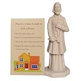 Plorixzymex St Joseph Statue for Selling House Kit with New Instruction Card Resin Figurine House Prayer Complete Set (Beige)