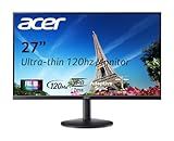 acer SB273 G0bi 27" IPS Full HD (1920 x 1080) Ultra-Thin Zero-Frame Gaming Office Monitor | Adaptive-Sync Support (FreeSync Compatible) | Up to 120Hz Refresh | 1ms (VRB) | Tilt | HDMI & VGA Ports