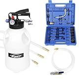 6L Transmission Fluid Pump and Oil Extractor Pump,6L Automatic Transmission Fluid Pump Fluid Extractor/Dispenser for ATF Filler System with 15 Pieces ATF Filler Adapters and 4 Hoses (BLUE, 6L)