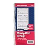 Adams Money and Rent Receipt Book, 2-Part Carbonless, 5-1/4 x 11, Spiral Bound, 200 Sets per Book, 4 Receipts per Page (SC1152)