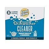 Lemi Shine Natural Dishwasher Cleaner - Hard Water Citric Acid Cleaning Powder - Lemon Scented Eco-Friendly Dishwasher Cleaner & Deodorizer - 14.08 oz (8 Pack)