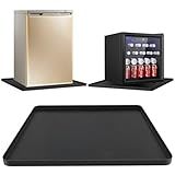 Mini Fridge Silicone Mat, 19.7"x19.7"x0.6" - Durable Refrigerator Mats with High Raised Edges, Leak-Proof Fridge Mats for Mini Fridges, Washing Machines, Pet Bowls - Protects Floors from Water Spills