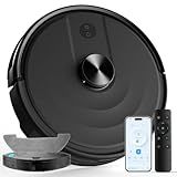 eitton Robot Vacuum and Mop with LiDAR Navigation, 5000Pa Robotic Vacuums with Mapping, Automatic Self-Recharging, 2.4G WiFi/App/Alexa/Remote Control for Pet Hair,Hard Floor,Carpet