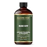 MAJESTIC PURE Buzz Off | Citronella, Lemongrass & Eucalyptus Oil | 100% Pure & Natural Premium Grade Oil for Diffusers, Self Care, DIY | 4 Fl Oz
