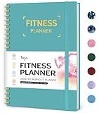 Fitness Workout Journal for Women & Men, A5(5.5" x 8.2") Workout Log Book Planner for Tracking, Progress, and Achieving Your Wellness Goals-Blue