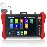 Rsrteng CCTV Tester 4K 12MP IP Camera Tester POE++ Max 90W POE Camera Test 8" 1920x1200 IPS Touch Screen 1CH SFP Module WiFi Network Tools Cable Test POE Detection Power Management APP Update