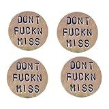 Funny Golf Ball Marker, for Men Adult Humor Novelty Golf Ball Markers with Funny Words, Unique Golf Gag Gifts for Men or Womsen Golfer, 4pcs Brown (Unified, Brown)
