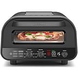 CHEFMAN Indoor Pizza Oven - Makes 12 Inch Pizzas in Minutes, Heats up to 800°F - Countertop Electric Maker with 5 Touchscreen Presets, Pizza Stone and Peel Included - Stainless Black
