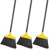 Kefanta 3 Pack Outdoor Broom Heavy-Duty Indoor Commercial Brooms 54 Inches for Courtyard Garage Restaurant Lobby Patio Mall Market Office Shop Home Kitchen Office Floor