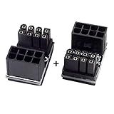 chenyang 2 Pack ATX 8Pin Male to Female 180 Degree Angled GPU Graphics Card Power Connector Adapter