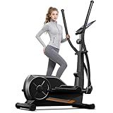 Elliptical Exercise Machine, Elliptical Training Machine for Home with Hyper-Quiet Magnetic Driving System, Compact Elliptical with 12IN Stride & LCD Monitor, 350LBS Weight Capacity