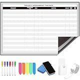 Lincia Large Magnetic Project Planning Management Vision Board 24" x 36" Reusable Office Whiteboard Make Ready Board Property Management Wall Project Planner for Managers Entrepreneurs