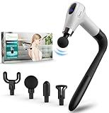 cotsoco Massage Gun with Upgraded Extension Handle, Percussion Deep Tissue Back Massager with 4 Massage Heads & 6 Speed Levels, Muscles/Neck/Shoulders/Waist/Legs Massager for Pain Relief, Gifts