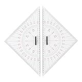 2pcs Chart Drawing Triangle Ruler, 11.81in Course Triangle Positioning Triangle Boat Architectural Stationery Navigation Plotting Kit for Training Purposes Maritime