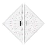 2pcs Chart Drawing Triangle Ruler, 11.81in Course Triangle Positioning Triangle Boat Architectural Stationery Navigation Plotting Kit for Training Purposes Maritime