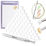 YOOVR Nail Art Design Tools Supplies, 200 Pcs Nail Sponge & Nail Art Palette for Ombre and Gradient Painting Gel Nail Polish, Must Haves Nail Stuff for Ombre and Aura Nail with Grabbing Pen & Spatula