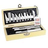 Excel Blades Craftsmen Set, 13-Piece Precision Craft Knife Set With Case – Includes Light To Heavy Duty Handles And Assorted Blades For Crafting, Scrapbooking, DIY, And Precision Cutting